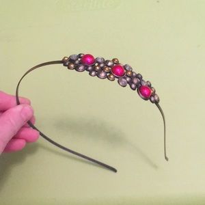Jeweled metal headband-Great for Prom
